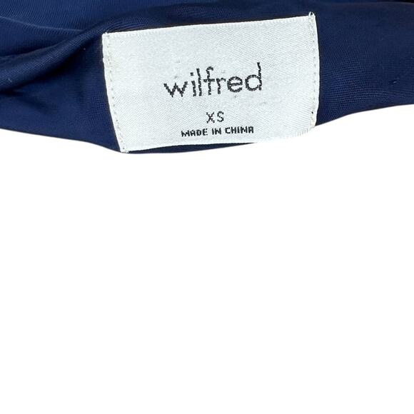 Aritzia Wilfred Only Ruched Slip Dress Mini Sleeveless Navy Blue Size XS - Picture 11 of 13